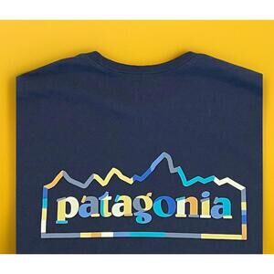 Patagonia T-Shirt Unity Fitz Responsibili-Tee New Navy Blue Mens Size Small